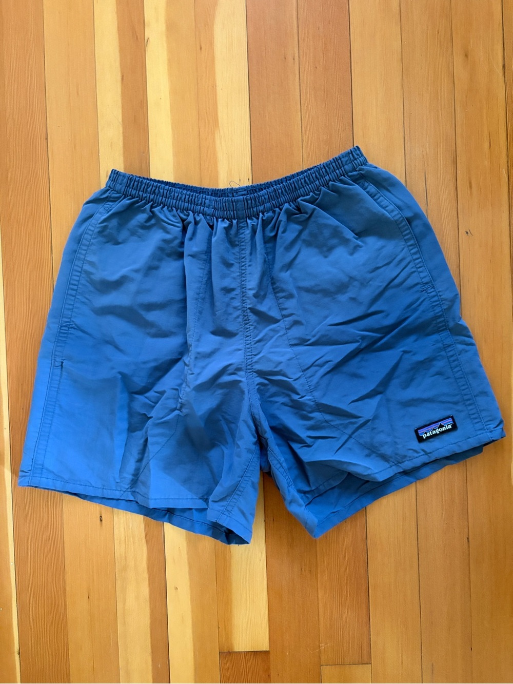 Patagonia Baggies Shorts Men’s Small Blue Lined Swim Hiking Shorts